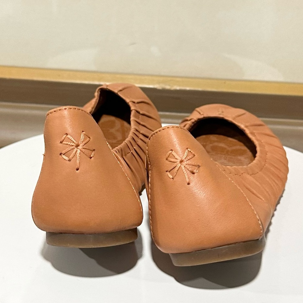🌸LUCKY BRAND🌸 Erla Ballet Flat Orange Leather Flexible Flats Size: 7M - Picture 8 of 10